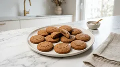 Kruche ciasteczka korzenne bez jajek i bez miodu – proste, maślane i chrupiące