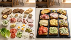 Deska kanapek na zimno: proste warianty i trik z masłem, żeby pieczywo nie miękło