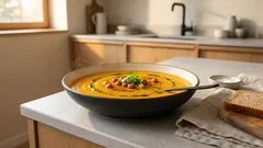 Zupa krem z marchewki z curry i ciecierzycą – rozgrzewająca, a robi się szybko